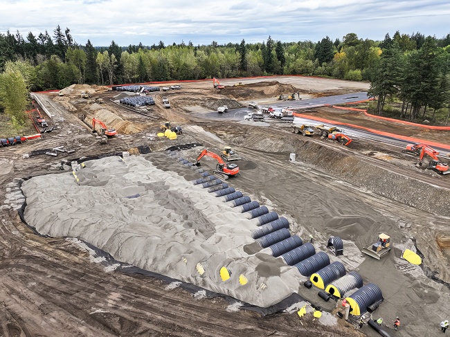 Large-scale Stormwater Chamber System in Frederickson, Washington